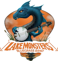 Lake Monsters Bluegrass Band text logo © 2024